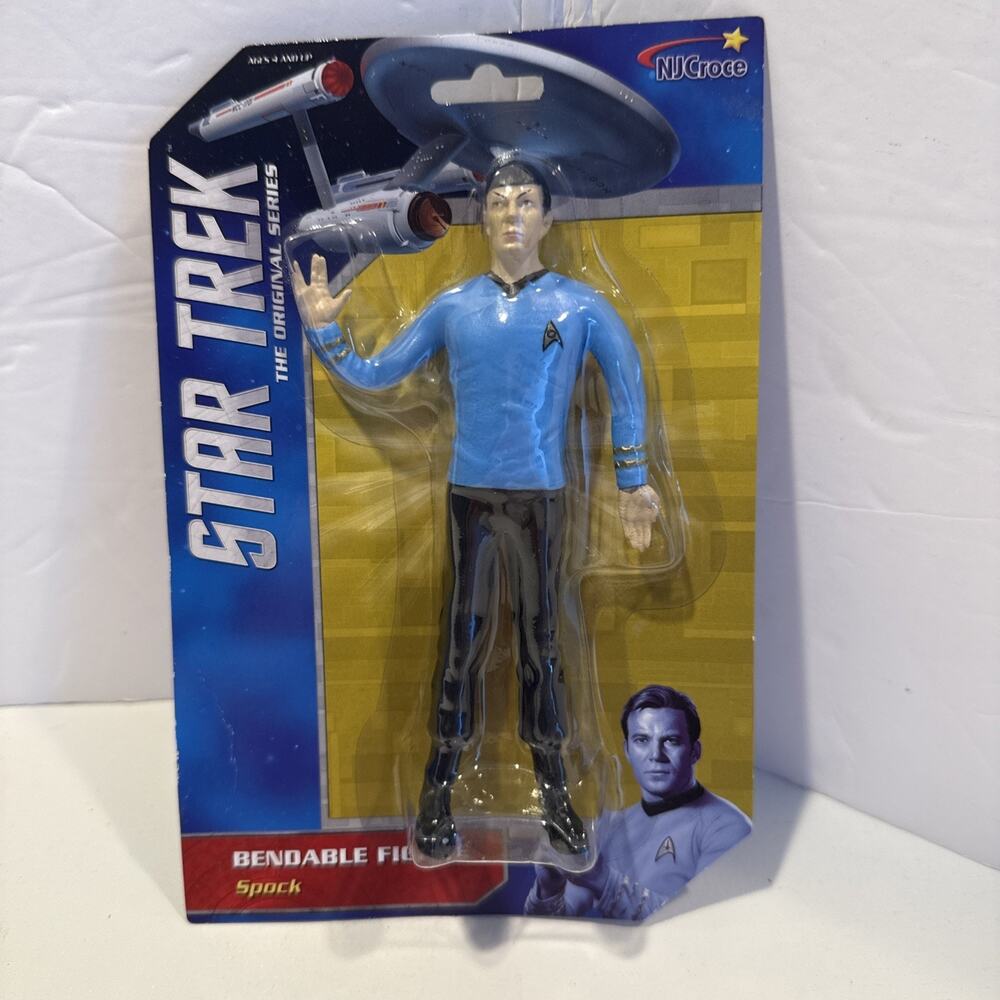 Star Trek TOS Spock Bendable Figure by NJ Croce Original Series Toy New Series 1